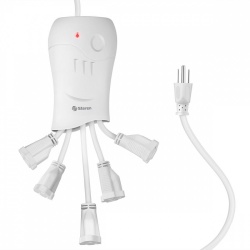 Steren Multicontactos tipo Pulpo, 5 Salidas, Blanco 