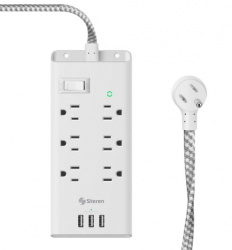 Steren Multicontacto 905-455, 6 Salidas, 125V, 13A, 1.5 Metros 