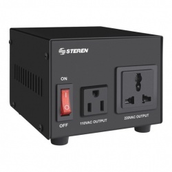 Steren Regulador Convertidor 910-250, 200W, Entrada 110V/220V, Salida 220/110V,  2 Contactos 