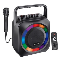 Steren Bocina Portátil con Karaoke AMP-011, Bluetooth, 8W RMS, USB, Negro 