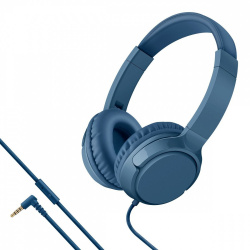 Steren Audífonos con Micrófono AUD-230, Alámbrico, 1.5 Metros, 3.5mm, Azul 