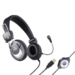 Steren Audífonos Multimedia con Micrófono AUD-532, Alámbrico, USB, Negro 