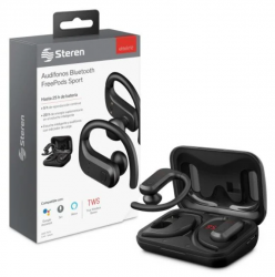 Steren Audífonos Intrauriculares con Micrófono FreePods Sport, Inalámbrico,  Bluetooth, Negro