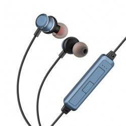 Steren Audífonos Intrauriculares con Micrófono AUD-7620, Inalámbrico, Bluetooth, Micro USB, Negro/Azul 