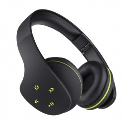 Steren Audífonos con Micrófono Ultra Confort, Bluetooth, Inalámbrico, Negro/Verde 