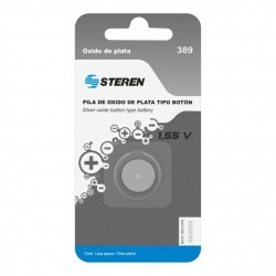 Steren Pila de Óxido de Plata Botón 389, 1.55V, 1 Pieza 