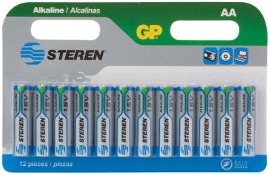 Steren Pilas No Recargables AA, Alcalinas, 1.5V, 12 Piezas 
