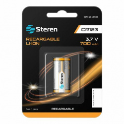 4 Batterie Ricaricabili Enerpower CR123A – 3.7V 700mAh, Con Certificazione UL, Per Torce E Fotocamere