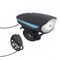 Steren Luz LED para Bicicleta BIKE-010 con Claxon, Negro 