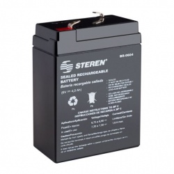 Steren Batería Sellada BR-0604, VRLA, 6V, 4000mAh  