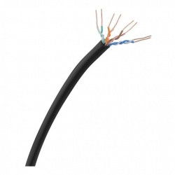 Steren Cable Patch Cat5e UTP para Exteriores, Negro - Precio por Metro 