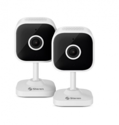 Steren Kit de Vigilancia CCTV-203-2 de 2 Cámaras IP Domo WiFi 