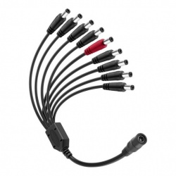 Steren Cable de Alimentación para 8 Cámaras y 1 DVR, Negro 