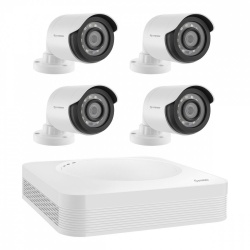 Steren Kit de Vigilancia CCTV-844/HDD de 4 Cámaras CCTV y 4 Canales, con Grabadora 