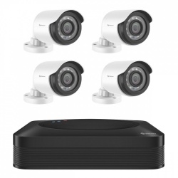 Steren Kit de Vigilancia CCTV-848/HDD de 4 Cámaras CCTV Bullet y 8 Canales, con Grabadora 