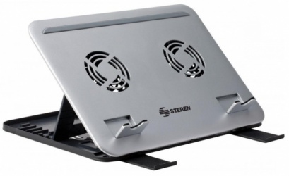 Steren Base Enfriadora para Laptop 17'', 2 Ventiladores 1900RPM, Plata 