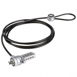 Steren Candado de Combinación para Laptops COM-225, 1.8 Metros, Negro/Acero 