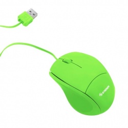 Mini Mouse Steren Óptico COM-5219, Alámbrico, USB, 800DPI, Verde 