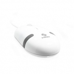 Mouse Steren Óptico COM-534, Alámbrico, USB, 800DPI, Blanco 