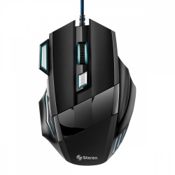 Mouse Gamer Steren Óptico COM-5426, Alámbrico, USB, 2000DPI, Negro 
