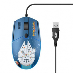 Mouse Steren Óptico COM-5704, Alámbrico, USB, 1600DPI, Azul 