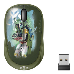Mouse Ergonómico Steren Star Wars Tropper, Inalámbrico, Óptico, 1.200DPI, RF Inalámbrico, Verde 
