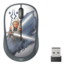 Mouse Ergonómico Steren Star Wars Ahsoka, Inalámbrico, Óptico, 1.200DPI, RF Inalámbrico, Gris 