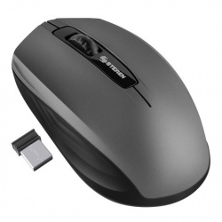 Mouse Steren Óptico COM-5708, Inalámbrico, USB, 1000DPI, Gris 