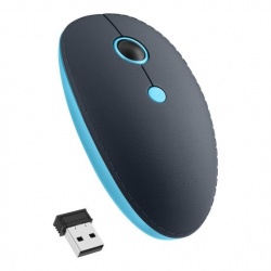 Mouse Steren Óptico COM-5710CAZ, Inalámbrico, USB, 1600DPI, Azul 
