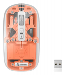 Mouse Steren COM-5740, Inalámbrico, Óptico, 1.600DPI, RF Inalámbrico, Blanco 
