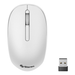 Mouse Steren COM-5770, Inalámbrico, Óptico, 800DPI, RF Inalámbrico/Bluetooth, Blanco 