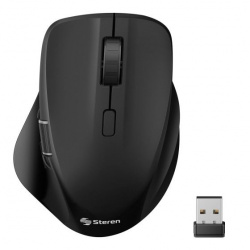 Mouse Steren COM-5800, Inalámbrico, USB/Bluetooth, Izquierdo, 1600DPI, Negro 