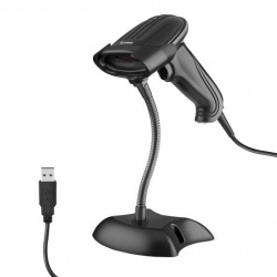 Steren COM-595 Lector de Código de Barras Láser - Incluye Base y Cable USB 