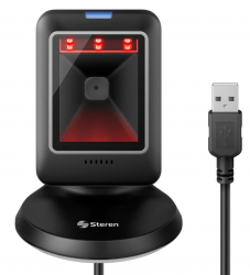 Steren COM-5970 Lector de Código de Barras CMOS, 2D - Incluye Cable USB 