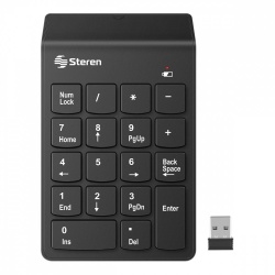 Steren Teclado Numérico COM-633, Inalámbrico, USB, Negro 