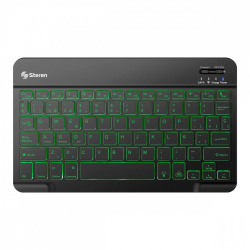 Teclado Steren COM-680, Inalámbrico, Bluetooth, Negro (Español) 