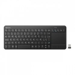 Teclado con Touchpad Steren COM-685, Inalámbrico, Bluetooth/RF, Negro (Español) 