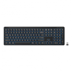 Teclado Gamer Steren COM-6900 LED, Inalámbrico, USB/RF Inalámbrico/Bluetooth, Negro, Español 
