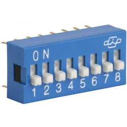 Steren Switch Deslizable de 8 Posiciones DIP-8P, Azul 