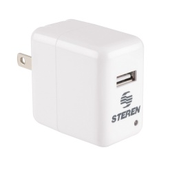 Steren Cargador de Pared ELI-712, 5V, 1x USB, Blanco 