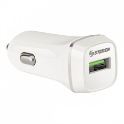 Steren Cargador para Auto ELI-870, 5V, 1x USB, Blanco 