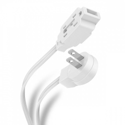 Steren Extensión EXT-2X16-8B, 3 Contactos, 13A, 8 Metros, Blanco 