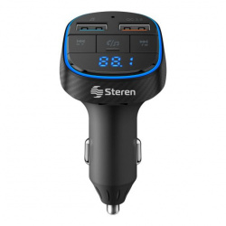 Steren Transmisor de Audio para Auto FMT-872, MicroSD, Bluetooth  