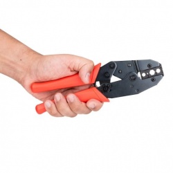 Steren Pinza Crimpeadora HER-005, Negro/Rojo 