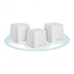Access Point Steren con Sistema de Red Wi-Fi en Malla MESH-300, 867 Mbit/s, 2x RJ-45, 2.4/5GHz, Antena Interna de 3dBi - 3 Piezas 
