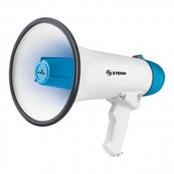 Steren Megáfono con Grabadora de Voz MG-255, 25W, Azul/Blanco, con Batería Recargable 