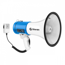 Steren Megáfono con reproductor MP3 MG-260, 25W, Azul/Blanco 