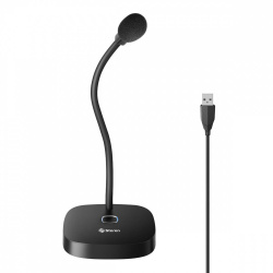 Steren Micrófono Condensador MIC-552, Alámbrico, USB, Negro 