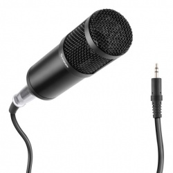 Steren Micrófono MIC-650, Alámbrico, 3.5mm, Negro 