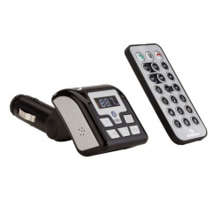 Steren Transmisor FM para Coche con Control Remoto, Bluetooth, Negro - con Reproductor MP3 